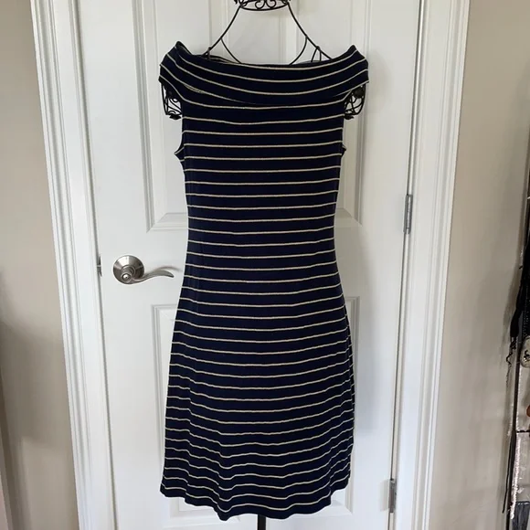 ralph lauren striped off the shoulder dress Ralph Lauren Women's Striped Off-the-Shoulder Midi Dress